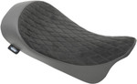 Drag Specialties EZ-ON Low-Profile Solo Seat | Faux Suede Diamond (0801-1039)