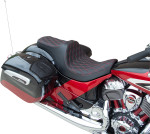 Drag Specialties Forward Predator III Seat | Double Diamond w/Red (0810-2272)