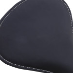 Drag Specialties Spring Solo Seat | Large | Black w/White Stitching (0806-0055)