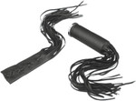 Drag Specialties Fringed Leather Grip Covers | Black | Rubber Grip (DS-243060)
