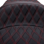 Drag Specialties Freedom Seat | Double Diamond w/Red Stitching (0801-1507)