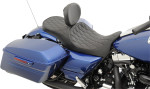 Drag Specialties Low Touring Seat w/Backrest Option| Double Diamond (0801-1008)