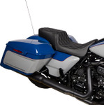 Drag Specialties Predator 2-Up Seat | Double Diamond w/Silver Stitch (0801-1492)