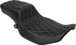 Drag Specialties Predator 2-Up Seat | Double Diamond w/Silver Stitch (0801-1942)
