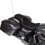 Drag Specialties Predator 2-Up Seat w/Backrest Option | Dbl. Diamond (0801-1500)