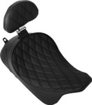 Drag Specialties Solo Seat w/Backrest Option | Double Diamond (0801-1955)
