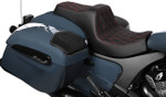 Drag Specialties Forward Predator III Seat | Double Diamond w/Red (0810-2462)