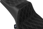 Drag Specialties Predator III 2-Up Seat | Double Diamond w/Silver (0810-2467)