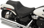 Drag Specialties Predator III Seat | Double Diamond w/Silver Stitch (0802-1146)