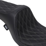 Drag Specialties Predator III Seat | Double Diamond w/Silver Stitch (0803-0603)