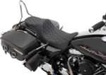 Drag Specialties Predator III 2-Up Seat | Double Diamond w/Silver (0801-1305)