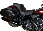 Drag Specialties Predator III 2-Up Seat | Double Diamond w/Red (0802-1492)