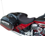 Drag Specialties Solo Seat | Double Diamond w/Red Stitching (0810-2269)
