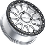 Raceline Alpha Beadlock Wheel | Silver w/Black | 17x7 (A14SB-77037+40)