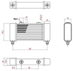 Jagg Universal 10-Row Black Oil Cooler (3140)