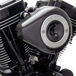 S&S Stealth Air Cleaner Kit - Carbon Fiber Cover - '17-Up Harley M8 (170-0498B)