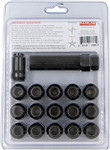 Raceline Lug Nuts | Spline Socket | 1/2"-20 | Black | 16 Pack (RLUG-CS120B)