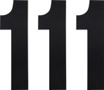 Factory Effex 6" Black Standard Number 1 Decals (02-4451)