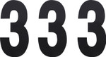 Factory Effex 6" Black Standard Number 3 Decals (02-4453)