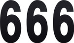 Factory Effex 6" Black Standard Number 6 Decals (02-4456)