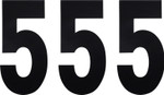 Factory Effex 6" Black Standard Number 5 Decals (02-4455)