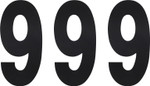 Factory Effex 6" Black Standard Number 9 Decals (02-4459)