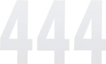 Factory Effex 6" White Standard Number 4 Decals (02-4464)