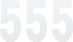 Factory Effex 6" White Standard Number 5 Decals (02-4465)