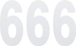 Factory Effex 6" White Standard Number 6 Decals (02-4466)
