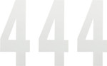 Factory Effex 8" White Standard Number 4 Decals (02-4484)