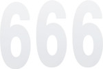 Factory Effex 8" White Standard Number 6 Decals (02-4486)