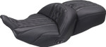 Mustang Heated Super Touring Deluxe Diamond 2-Up Seat - Gun Metal Stitch (89410GM)