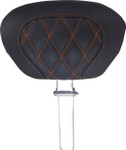 Mustang Double Diamond Driver Backrest - Mandarin Orange Stitch (89539MO)
