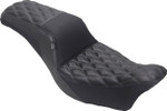 Mustang Squareback Double Diamond Seat - Gray Stitch (78810GM)