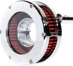 Feuling Slim BA Air Cleaner Kit - Chrome/Clear w/ Red Filter (5448-S)