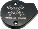Feuling Cam Cover Center Cooled 2 Hole - Contrast Lasered Wrench Cross Logo (9180)
