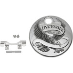 Drag Specialties Chrome Live To Ride Fuel Console Door (0703-0741)
