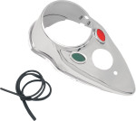 Drag Specialties Chrome Cat Eye Dash Cover (DS-373645)