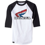 Factory Effex Honda Mens 3/4 Sleeve Baseball T-Shirt