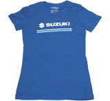 Factory Effex Suzuki Stripes Womens Short Sleeve T-Shirt