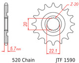 JT Front Sprocket | 12 Tooth | 520 | Steel (JTF1590.12)