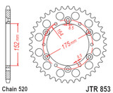 JT Rear Sprocket | Steel | 520 | 51 Tooth (JTR853.51)