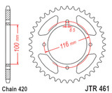 JT Steel Rear Sprocket 50 Tooth (JTR461.50)
