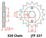 JT Front Sprocket | 13 Tooth | 520 | Steel (JTF327.13)