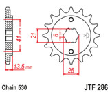 JT Front Sprocket 15 Tooth (JTF286.15)