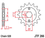 JT Steel Front Sprocket 13 Tooth (JTF266.13)