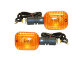 K&S On/Off-Road Black DOT Turn Signals w/Amber Lens (25-7000)
