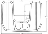 Cobra Big Ass Detachable Wrap Around Luggage Rack Black 13" x 17" (602-2616B)