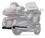 Cobra 4" Chrome Slip-On Exhaust Mufflers w/Black Dual Cut Tip (1219)