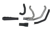 Bassani Road Rage Short 15.5" Megaphone Black 2-into-1 Exhaust System (1S72RB)